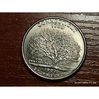США 25 центов квотер 1999 Коннектикут