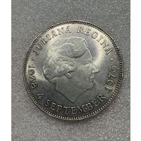 10 гульденов 1973 Нидерланды 25 грамм серебро 720 пробы