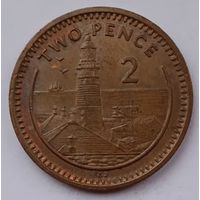 Гибралтар, 2 пенса, 1990 год, VF