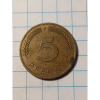 5 пфеннигов ФРГ 1991 F год