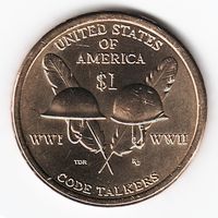 1 доллар США 2016 год Сакагавея Индейцы-радисты двор Р _состояние аUNC