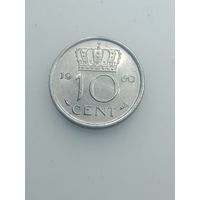 Недерланды 10 центов 1960 года .