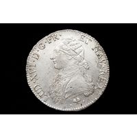 Талер (экю) 1775 г. Франция, Людовик XV. Сохран!