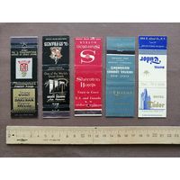 Древние спичечные коробки в разобранном состоянии из буржуйских отелей одним лотом с рубля., сп-7 (4017)