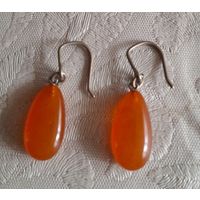 Янтарные серьги