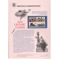 США-1979 (Мих.1398-1401),  Спорт, ОИ-1980, цельные вещи