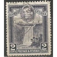 Британская Гвиана. Король Георг VI. Водопад. 1938г. Mi#177.