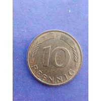 Германия ФРГ 10 пфеннигов 1987 F