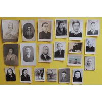 Фото "Портреты", Беларусь, 1920-1960-е гг., 20 шт., 7*4 см.
