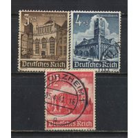 Германия Рейх 1940 Зимняя помощь Строения Двор Артуса Данциг Ратуша Торунь Порта Нигра Трир #751,752,756