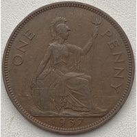 Великобритания 1 пенни 1937 г.