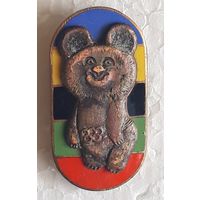 Значок. Олимпмада-80. Мишка. т.м. горячая эмаль.
