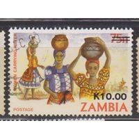 Культура Замбия 1989 год лот 6  С НАДПЕЧАТКОЙ менее 30 % от каталога по курсу 3р
