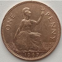 Великобритания 1 пенни 1967 г.