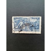 Польша 1933 Марка "250 лет битве при Вене" (гашение, наклейка) Mi.283 каталог 20.00 евро