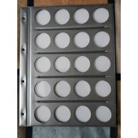 ЛИСТ-ПЛАНШЕТ. Для 20 монет. Внутри, удобные задвигающиеся пластины. Размер листа 230Х300 мм.