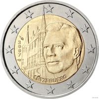 2 евро 2007 Люксембург Дворец Великих герцогов UNC из ролла