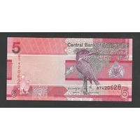 Гамбия 5 даласи 2020 года. Тип P-W37. Состояние UNC