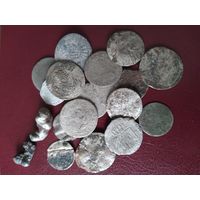 Монетный лом серебро и биллон. 37.7гр.