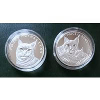 Рысь (Рысь); Рысі (Рыси). Срэбра. 20 рублёў. Ахова навакольнага асяроддзя (Защита окружающей среды) - 2 манеты