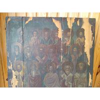 Икона "Избранные святые". Высота 70 см! (Храмовая). 19 век.