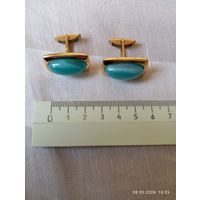 Запонки бирюза винтаж СССР