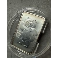 3 рубля 2012г. Мишка. Олимпиада Сочи 2014г. Россия.Унция.СЕРЕБРО 999.Распродажа коллекции!!!