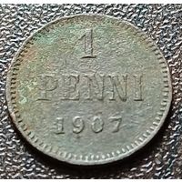 Финляндия 1 пенни, 1907    ( 1-2-6 )