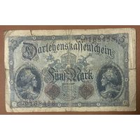 Банкнота 5 марок 1914 год. Германская империя