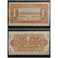 1 крона Чехословакия 1944 г.