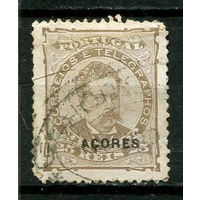 Португальские колонии - Азорские острова - 1882 - Король Луиш I  25R- (перф. 13 1/2) - [Mi.39XC] - 1 марка. Гашеная.  (Лот 20Jw)-T9P1