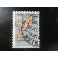 Мозамбик, колония Португалии, 1954. Стандарт. Карта страны