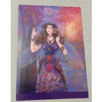 Посткроссинг. Открытка из Нидерландов: лесная фея  (10х15). Прошла почту. Художественные марки, чёткий штемпель.