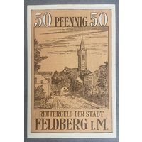 Нотгельд ФЕЛЬДБЕРГ, 50 пфеннигов 1922 год. Веймарская республика.