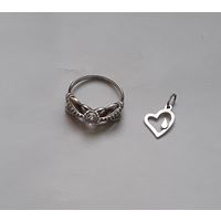 Кольцо и подвеска  серебро