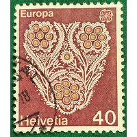 Швейцария 1976. Узор хлопковое вышивки