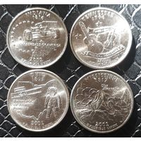 Квотер (25 центов) 2002 все D. Миссисипи. Огайо.Теннеси. Индиана. Cостояние AU!