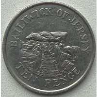 Джерси 10 пенсов 1992 г.