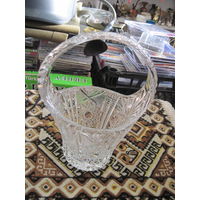 Ваза-корзинка хрустальная 20 см.