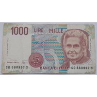 Италия 1000 лир 1990 года  VF