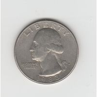 Квотер (25 центов) США 1983 D Лот 0611
