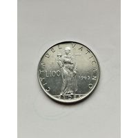 100 лир Ватикан 1963 год.