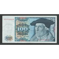 Германия ФРГ 100 марок 1970 года. Тип P-34a(2). Состояние XF+