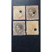 Испания\251с\  1879г. король Альфонсо XII  - гашёние пробоем