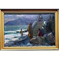 Красовский Е.Е 1975г. Гагра;23х33 см.с учетом родной рамочки