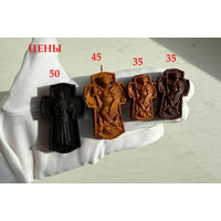 Крест, икона архангел Михаил и Святая Матрона Московская Красное дерево Цена разная