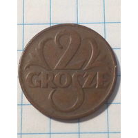 2 гроша Польша 1938 год