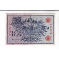 100 МАРОК 1908 ГЕРМАНИЯ КРАСНАЯ ПЕЧАТЬ