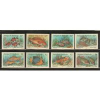 Антигуа и Барбуда-1990(Мих.,1358-1366) , **  , Морская  Фауна, Раки, Крабы (полная серия)
