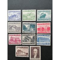 Польша 1935 Полная серия марок "Различные достопримечательности Польши и Президент Польши Игнаций Мосцицкий" (чистые* на некоторых следы от наклеек на одной наклейка) Mi.301-311 каталог 40.00 евро
